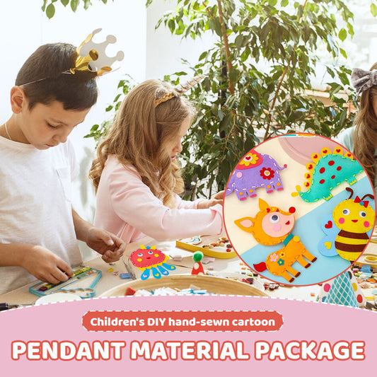 Kids DIY Sewing Cartoon Animals Material Kit