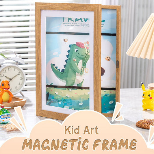 Magnetic flip storage photo frame